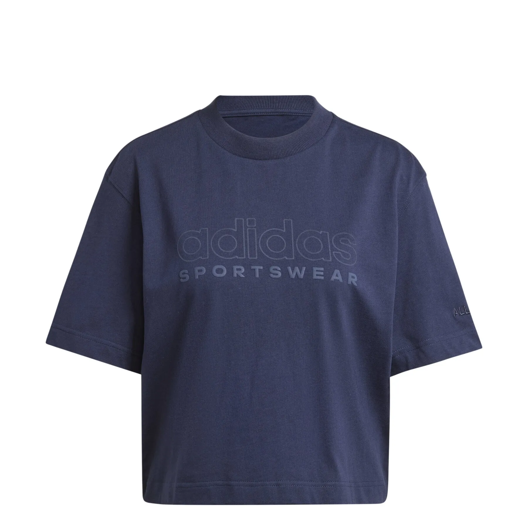 ADIDAS WOMEN'S ALL SZN GRAPHIC NAVY TEE