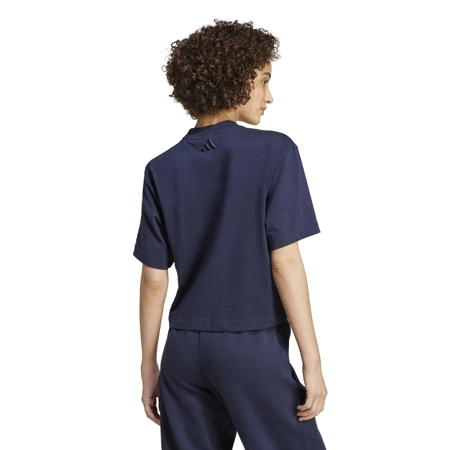 ADIDAS WOMEN'S ALL SZN GRAPHIC NAVY TEE