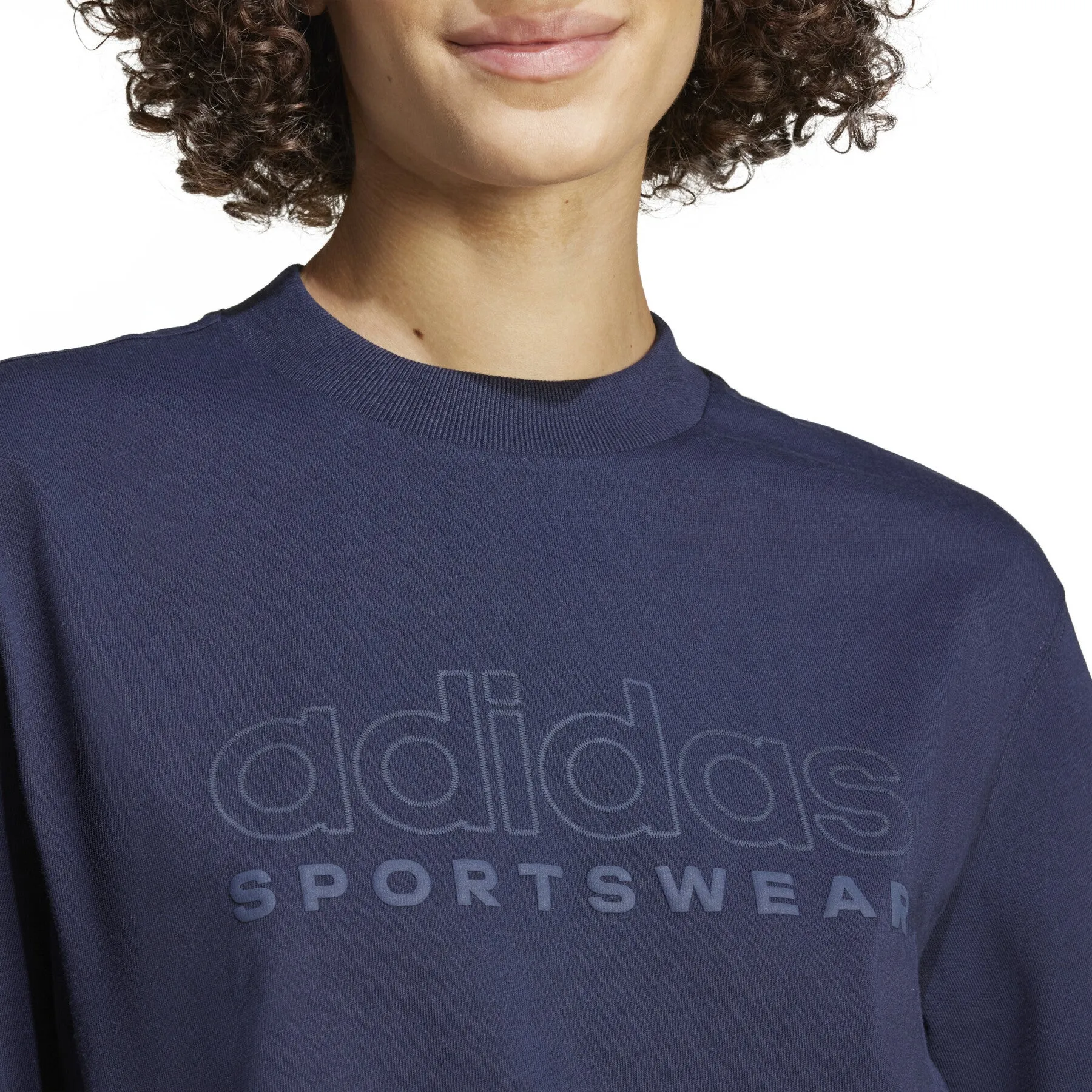 ADIDAS WOMEN'S ALL SZN GRAPHIC NAVY TEE