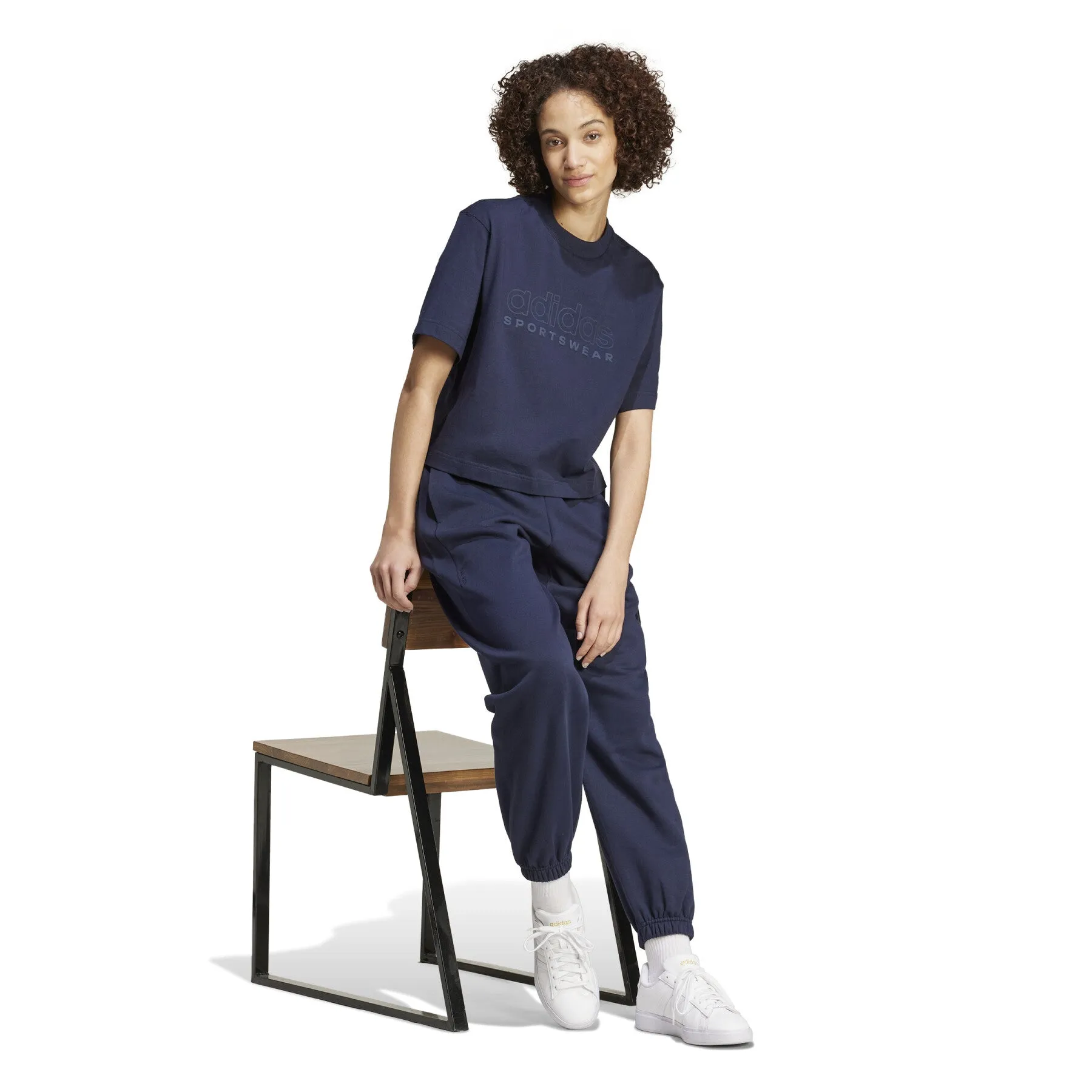 ADIDAS WOMEN'S ALL SZN GRAPHIC NAVY TEE