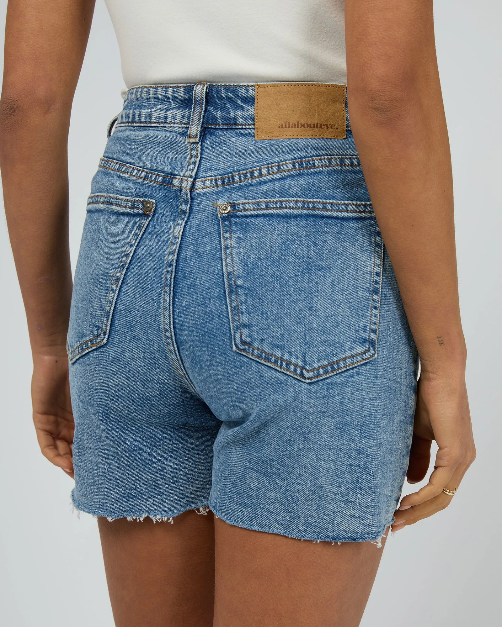 All About Eve Bobby Cut Off Short Light Blue