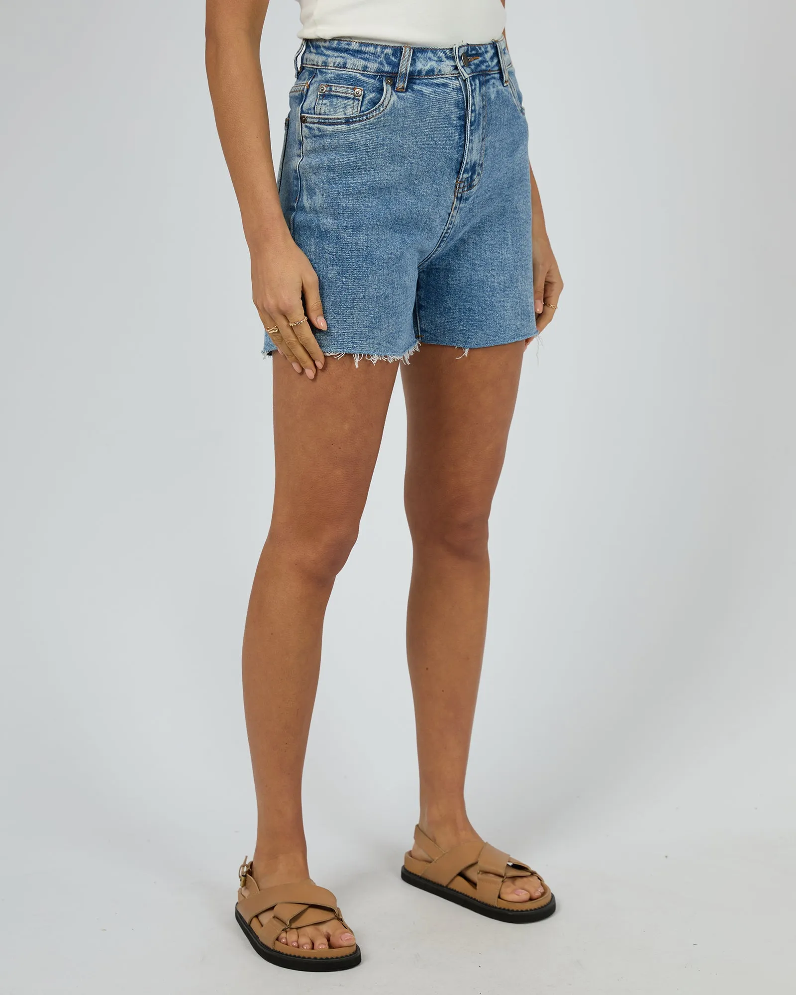 All About Eve Bobby Cut Off Short Light Blue