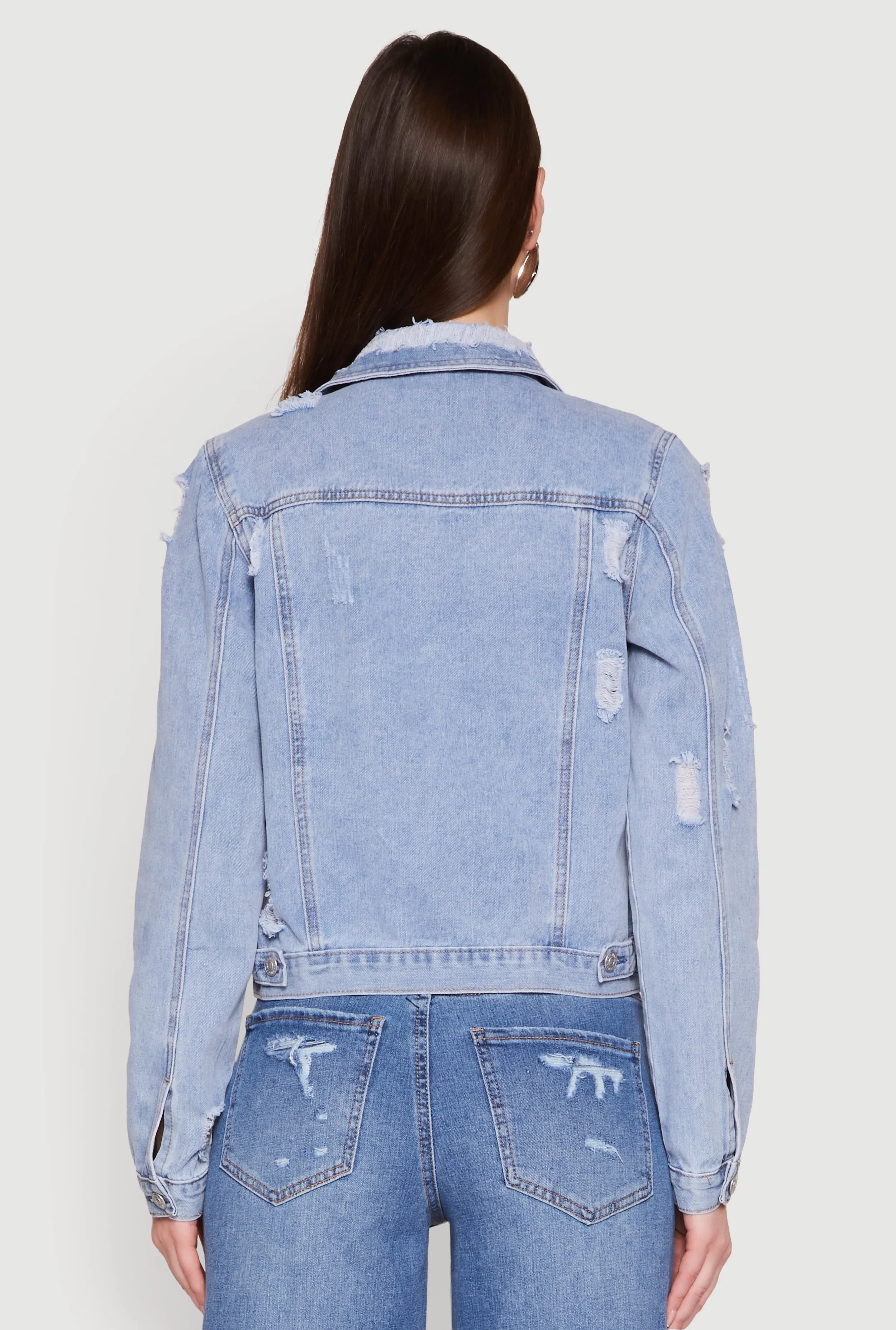 Almost Famous Distressed Jean Jacket