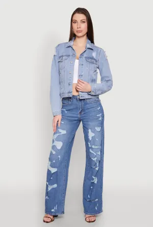 Almost Famous Distressed Jean Jacket