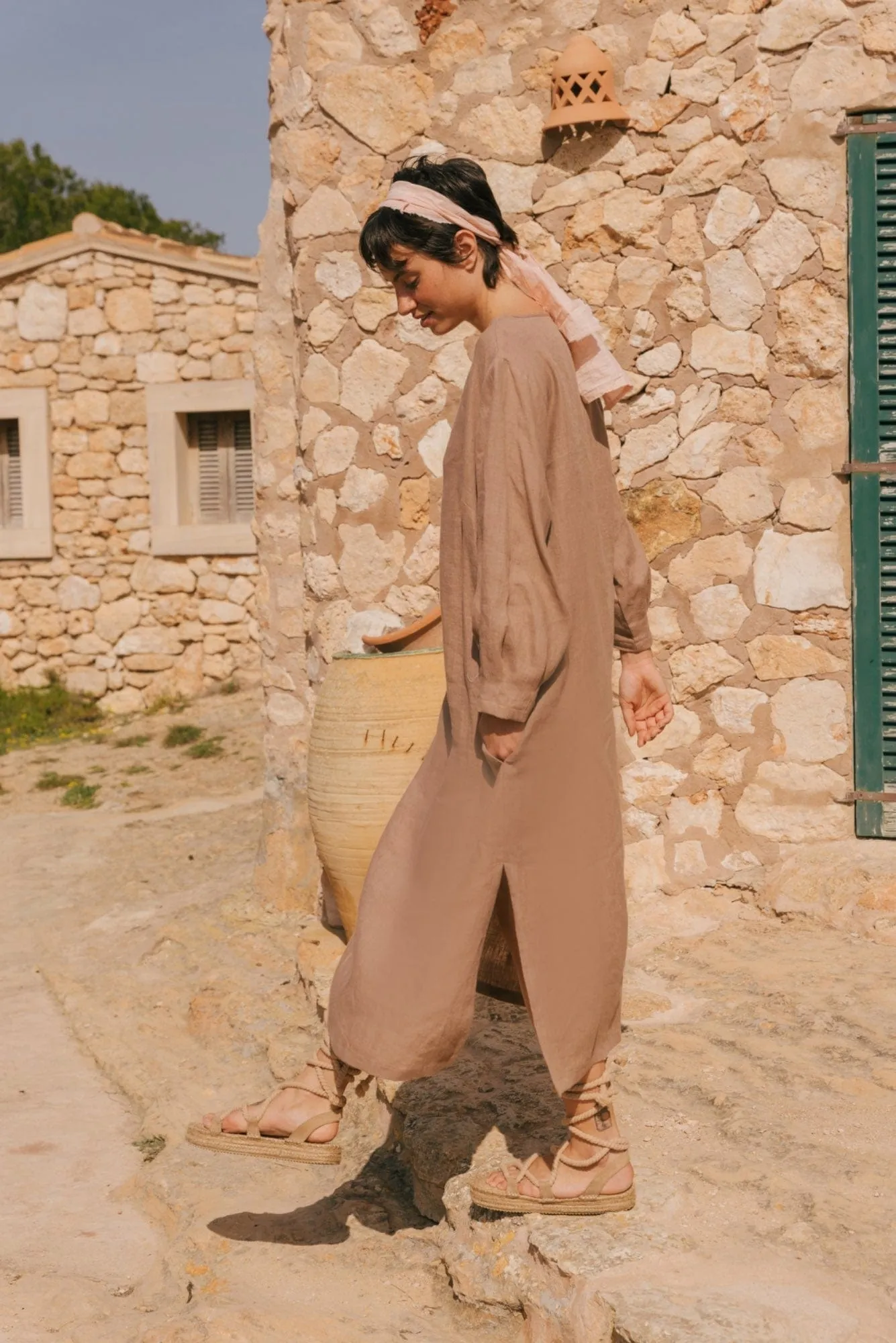 Amalia Women's Linen Long-length Dress | Multiple Colours