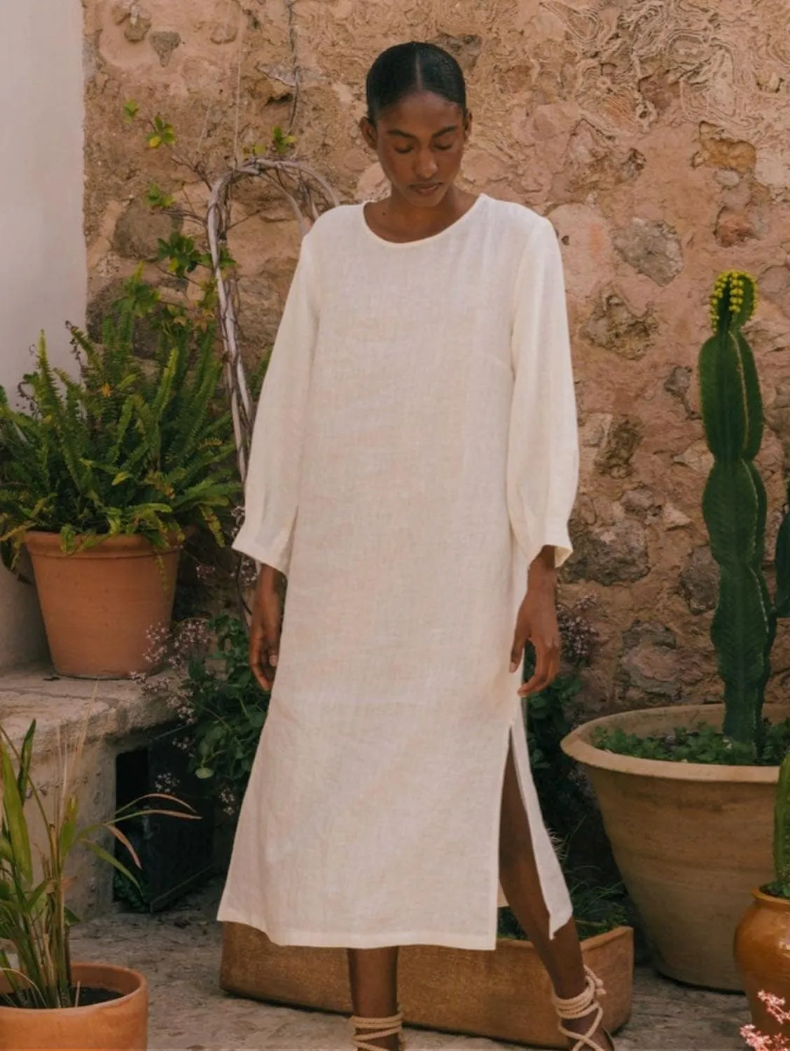Amalia Women's Linen Long-length Dress | Multiple Colours