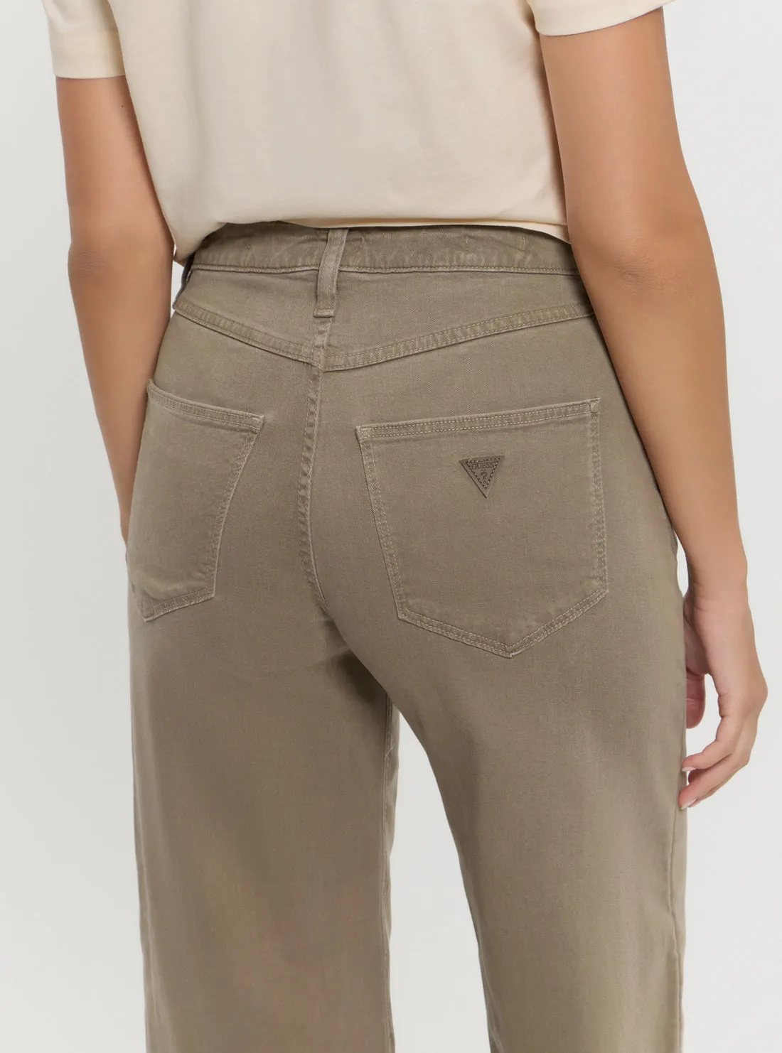 Beige Bellflower Wide Leg Pants