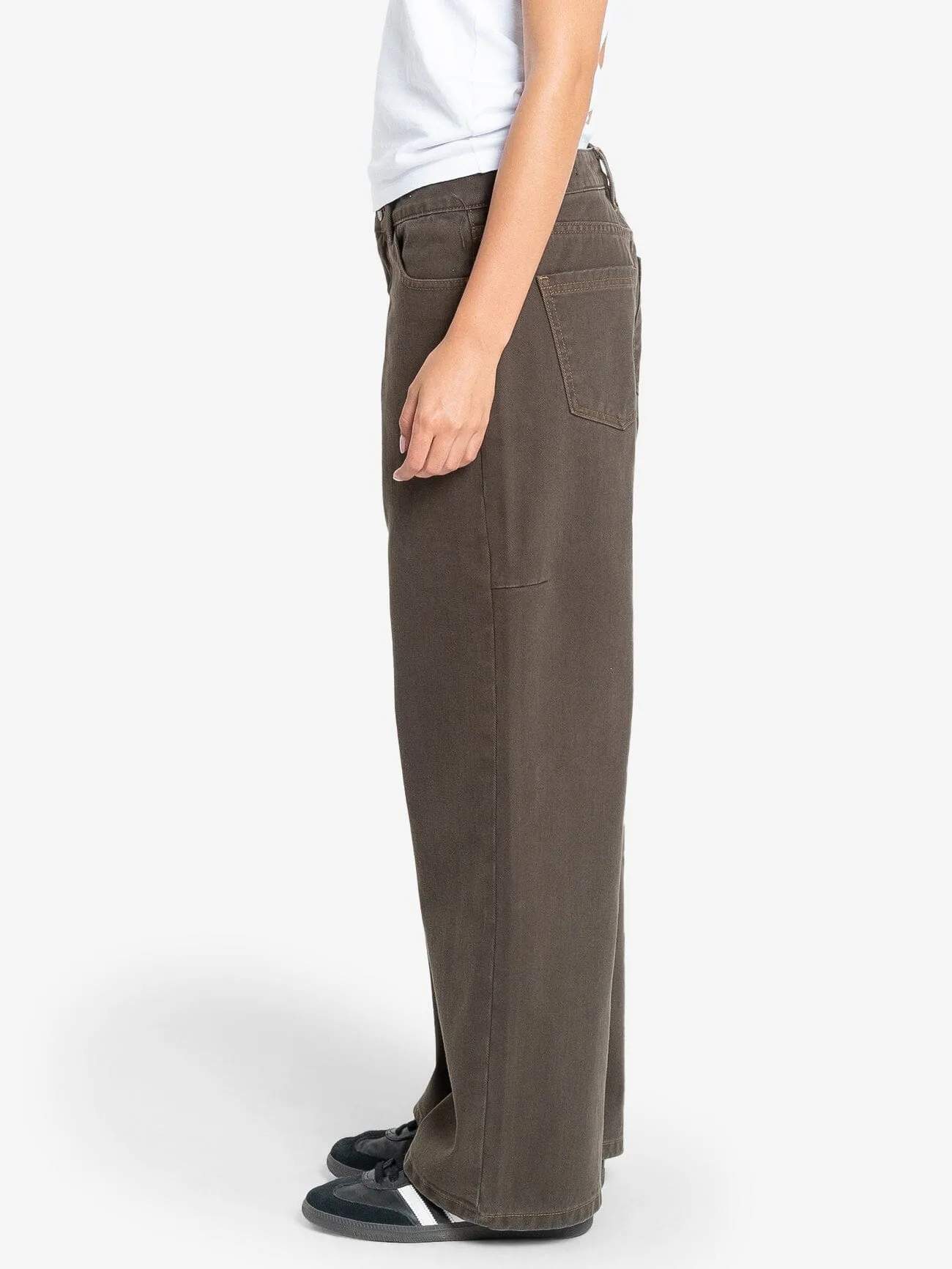 Billie Low Baggie Jean - Smokey Taupe