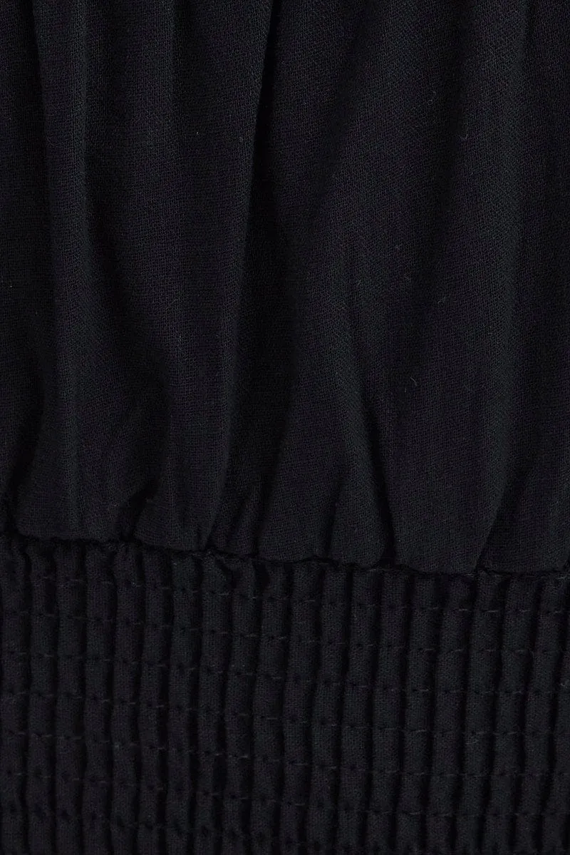 Black Bodysuit Long Sleeve Sweetheart Neck
