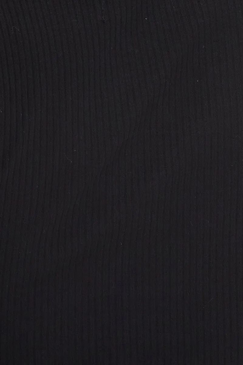 Black Bust Detail Top Long Sleeve