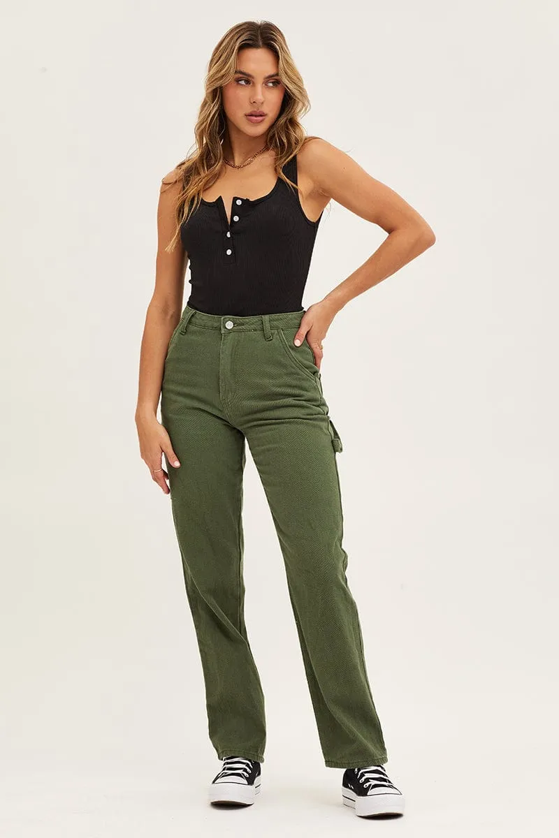 Black Button Front Rib Bodysuit