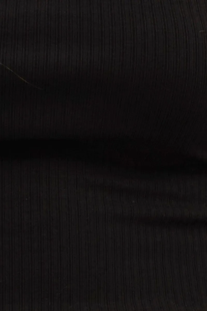 Black Cotton Singlet Stretch