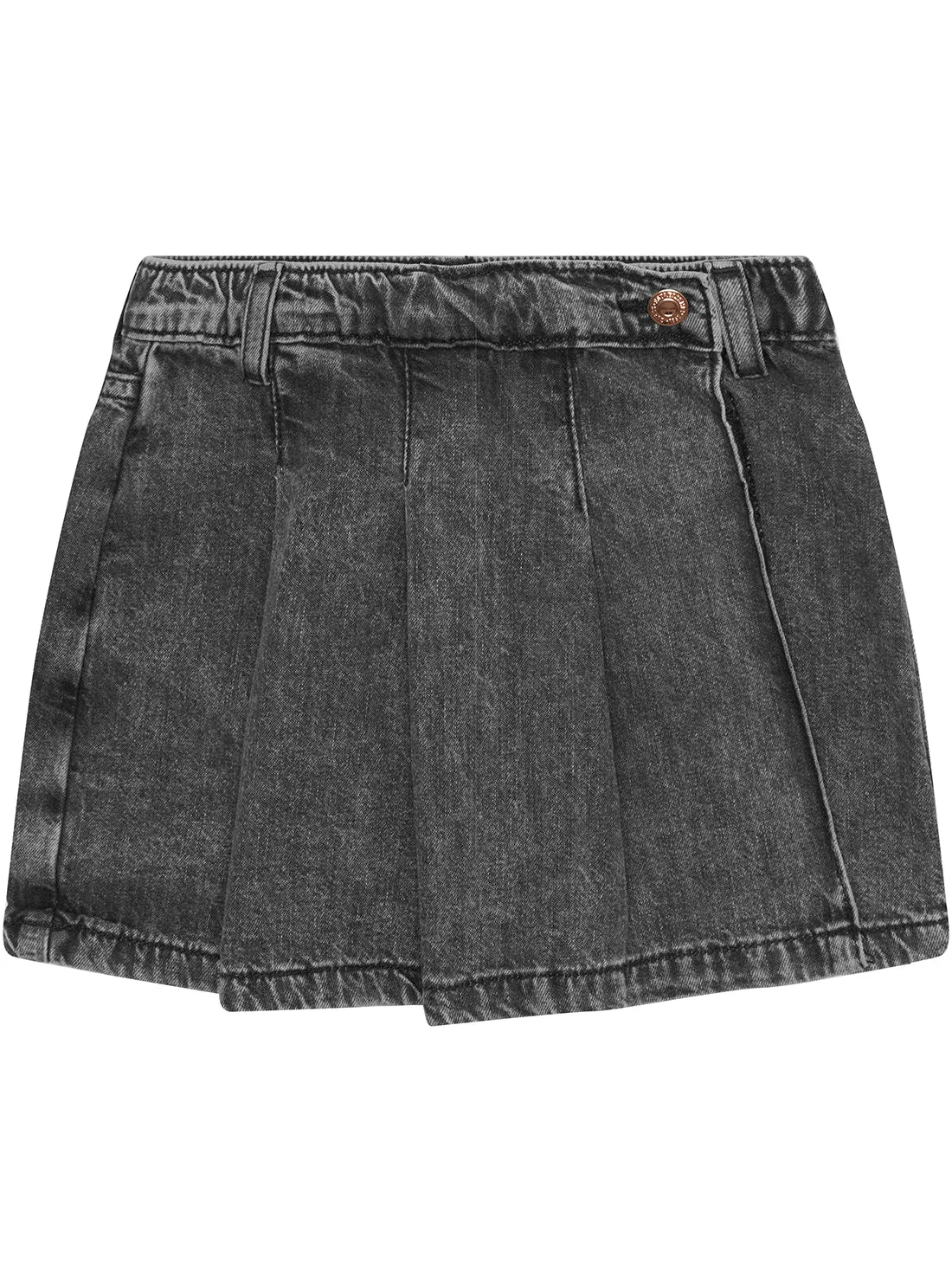 Black Denim Mini Skirt (2-7)