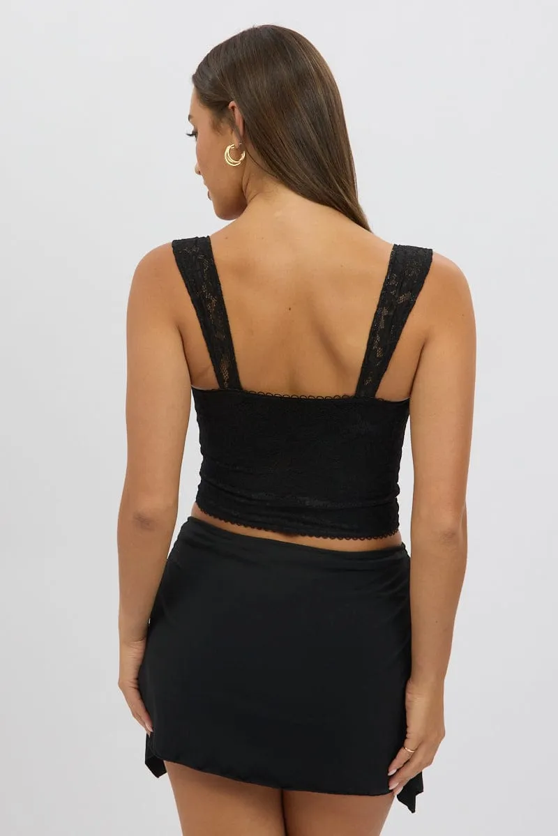 Black Lace Top Sleeveless