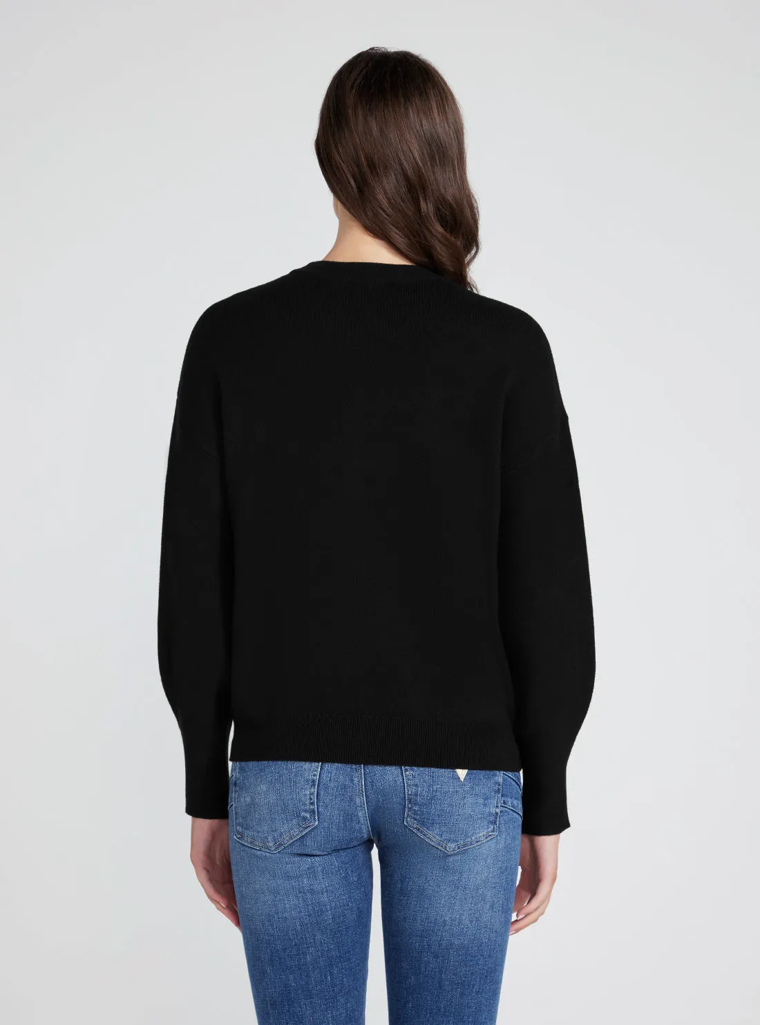 Black Long Sleeve Leonor Logo Jumper