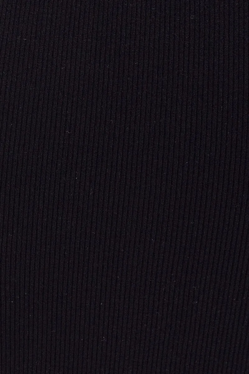 Black Tank Top Lace Up Seamless