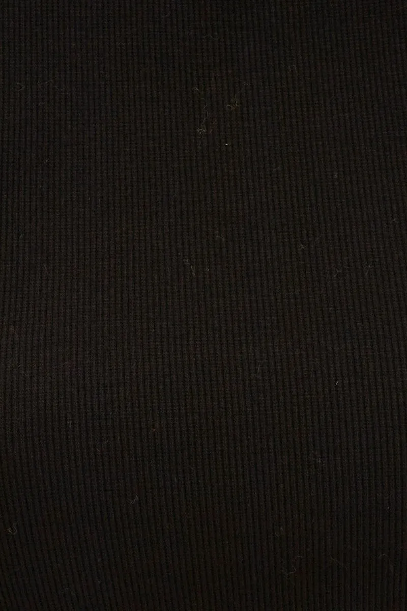 Black Tank Top Sleeveless Crew Neck