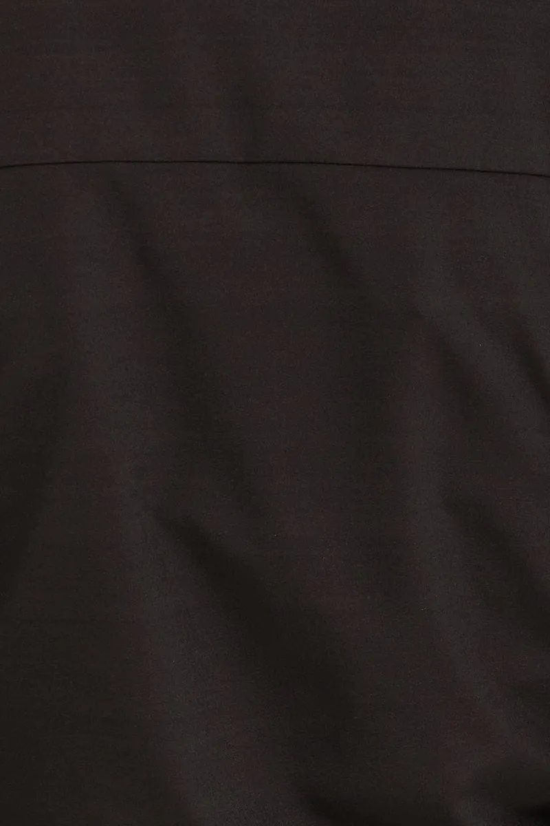 Black Tie Up Top Long Sleeve