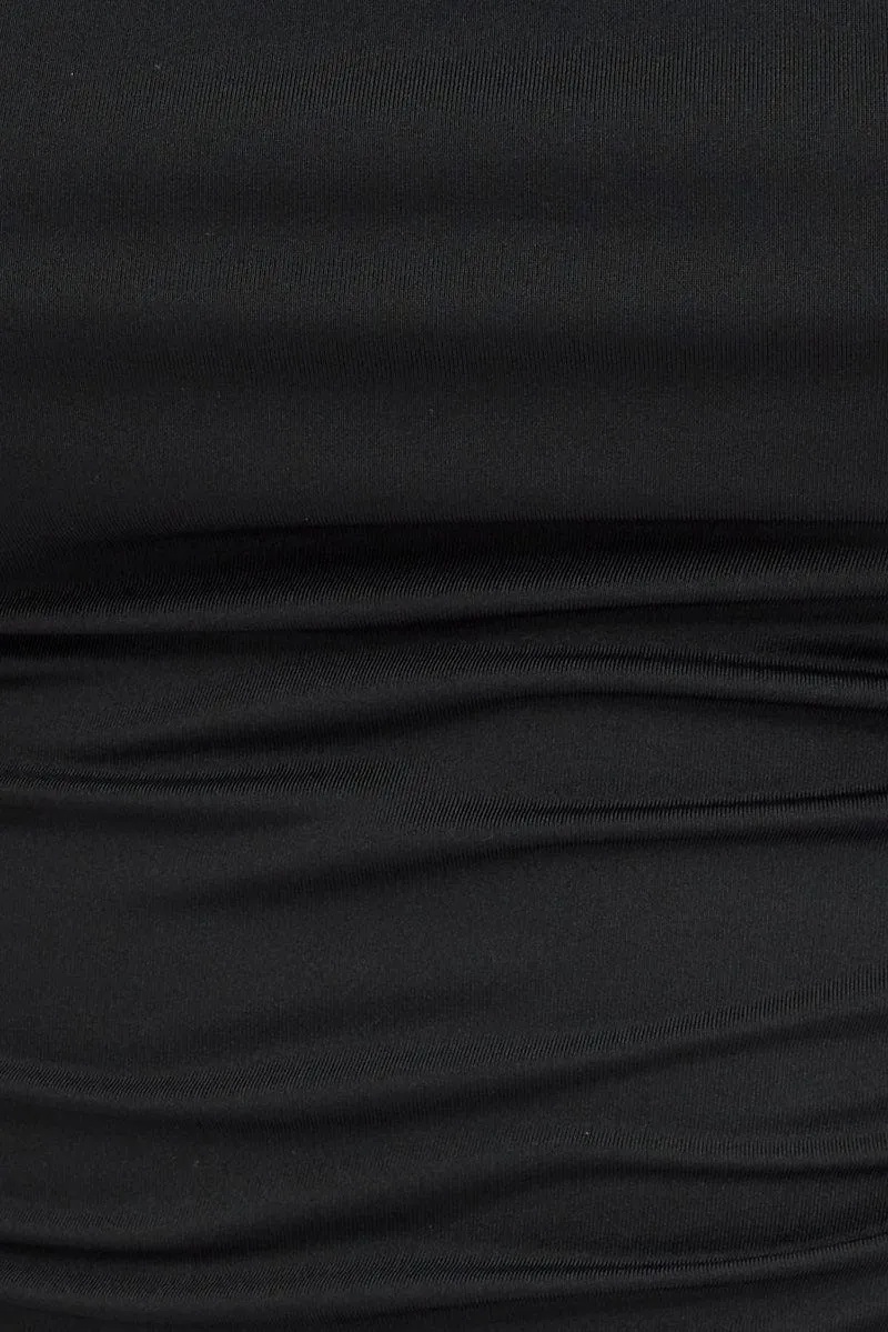 Black Top Crop Strap Corsage