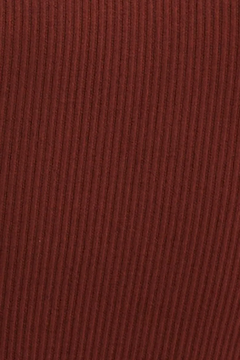 Brown Seamless Activewear Short Sleeve Top