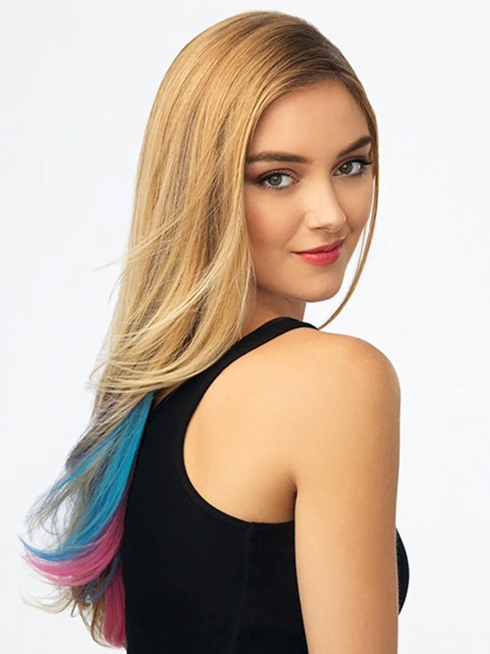 Color Strip HF Synthetic Hair Extension (1 Piece) | Clip In Color | CLOSEOUT