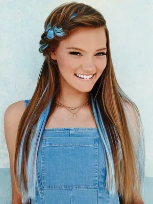 Color Strip HF Synthetic Hair Extension (1 Piece) | Clip In Color | CLOSEOUT