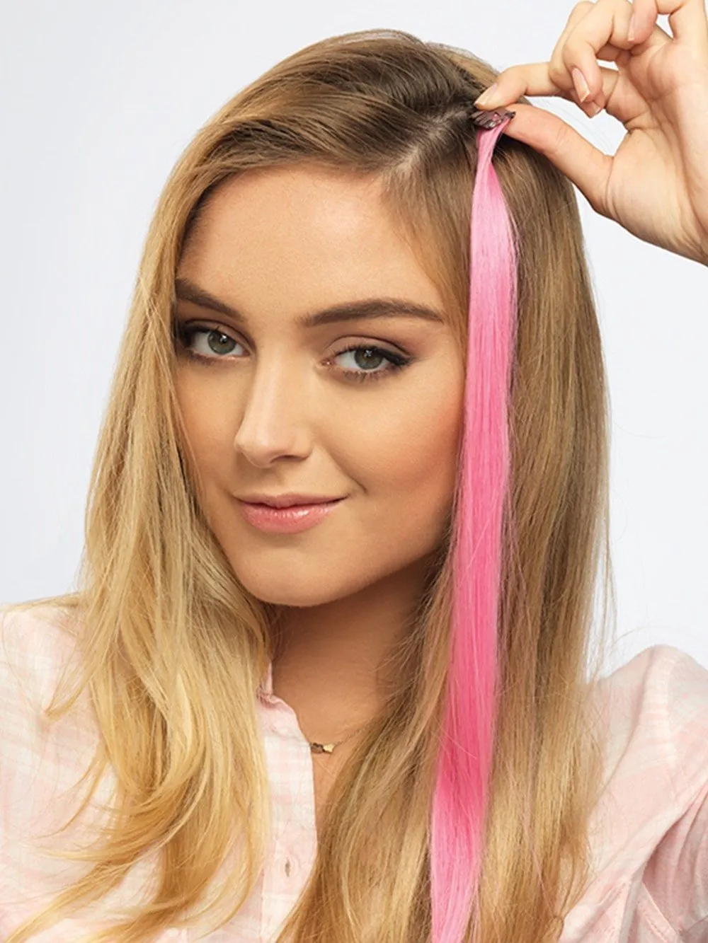 Color Strip HF Synthetic Hair Extension (1 Piece) | Clip In Color | CLOSEOUT
