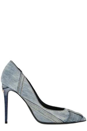 Dolce & Gabbana Denim Patchwork Pumps