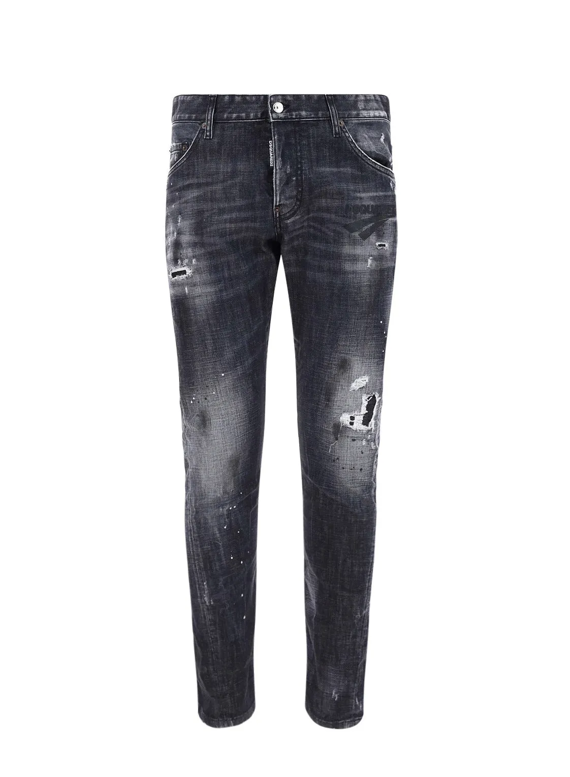 Dsquared2 All-Over Vintage Effect Skinny-Fit Jeans
