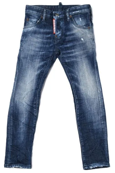 Dsquared2 Kids Faded Logo Patch Slim-Fit Jeans