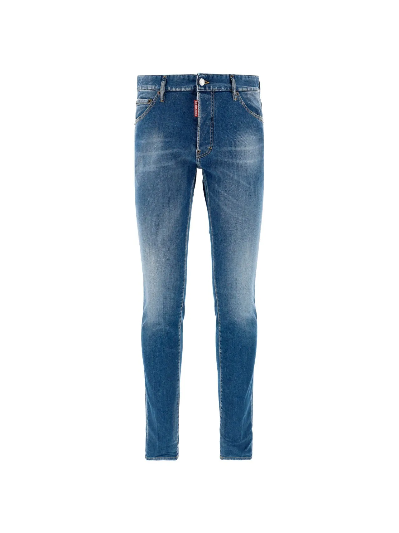 Dsquared2 Logo Patch Faded Jeans