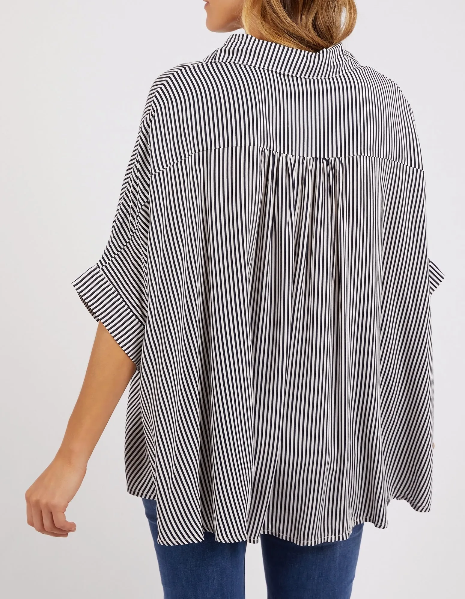 Elm Luna Shirt Navy/White Stripe