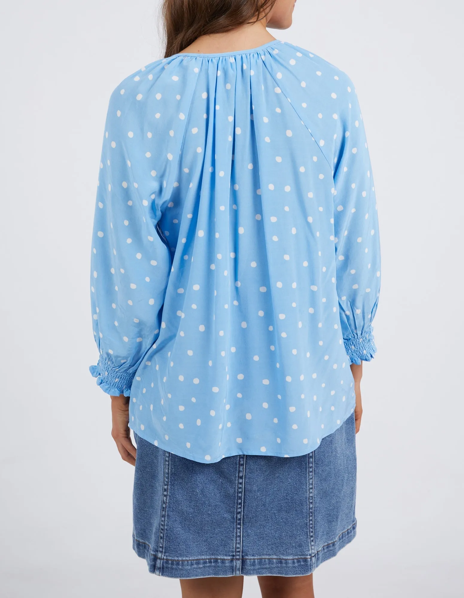 Elm Romy Spot Blouse Azure Blue Spot