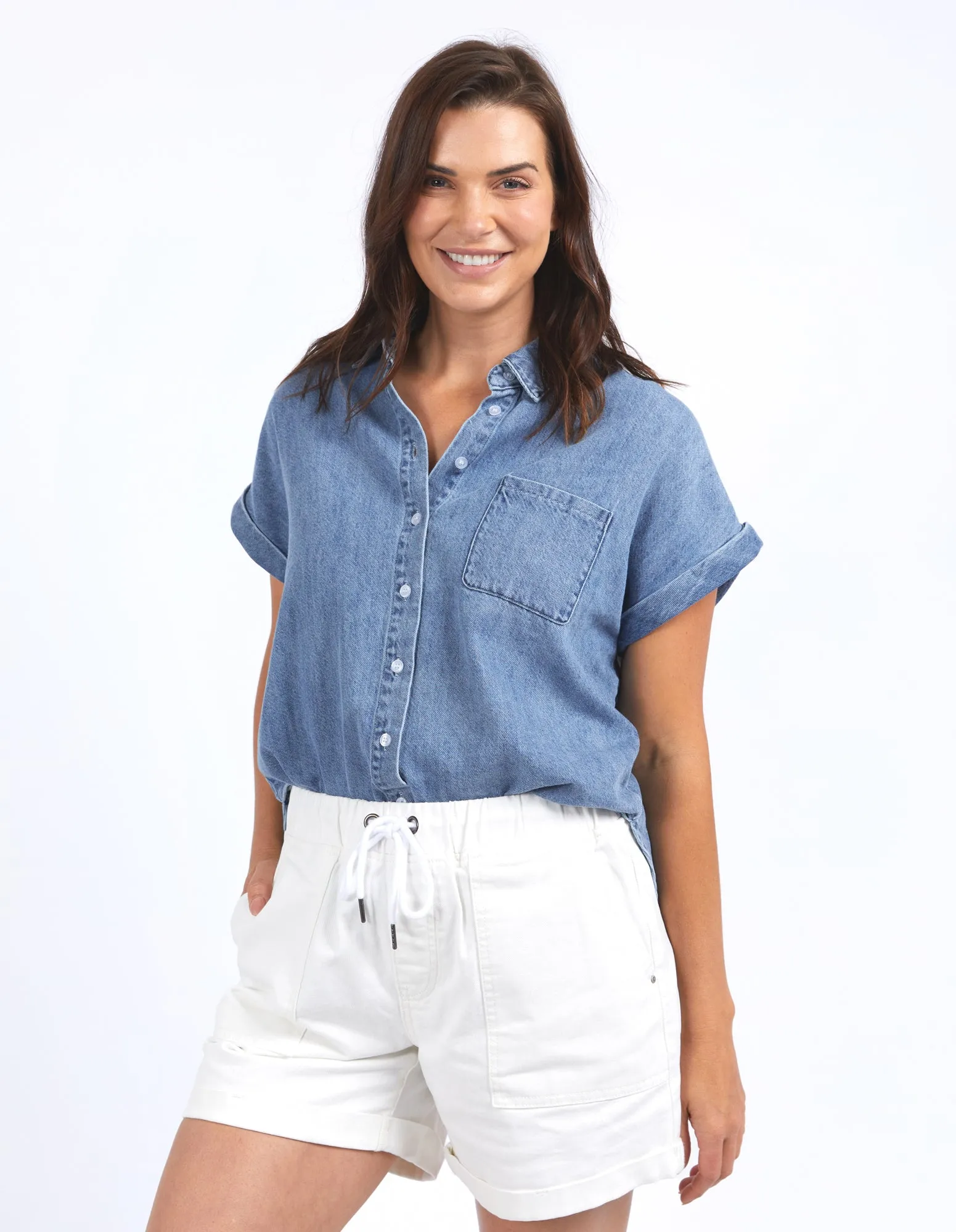 Elm Taylor SS Shirt Blue Wash