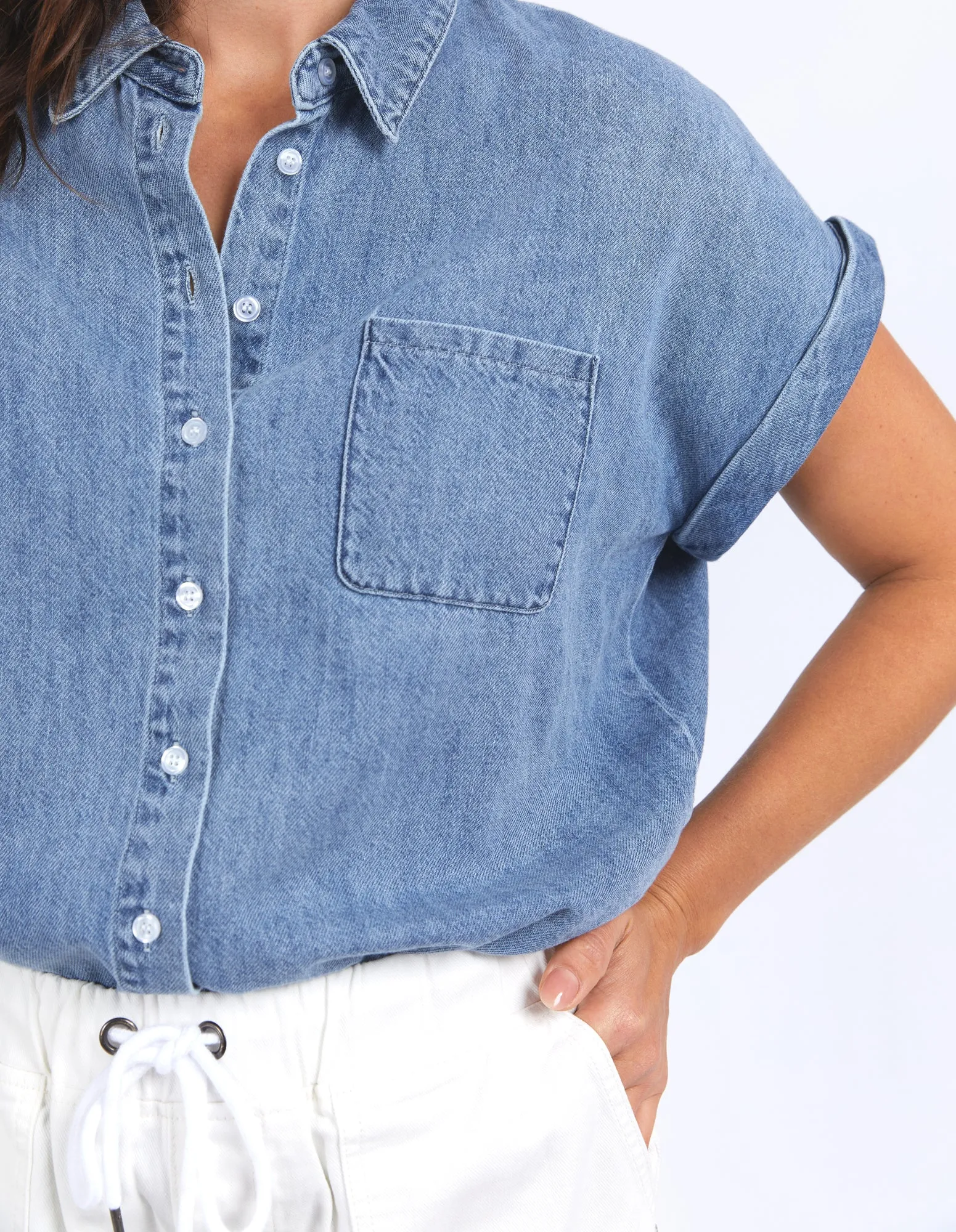 Elm Taylor SS Shirt Blue Wash