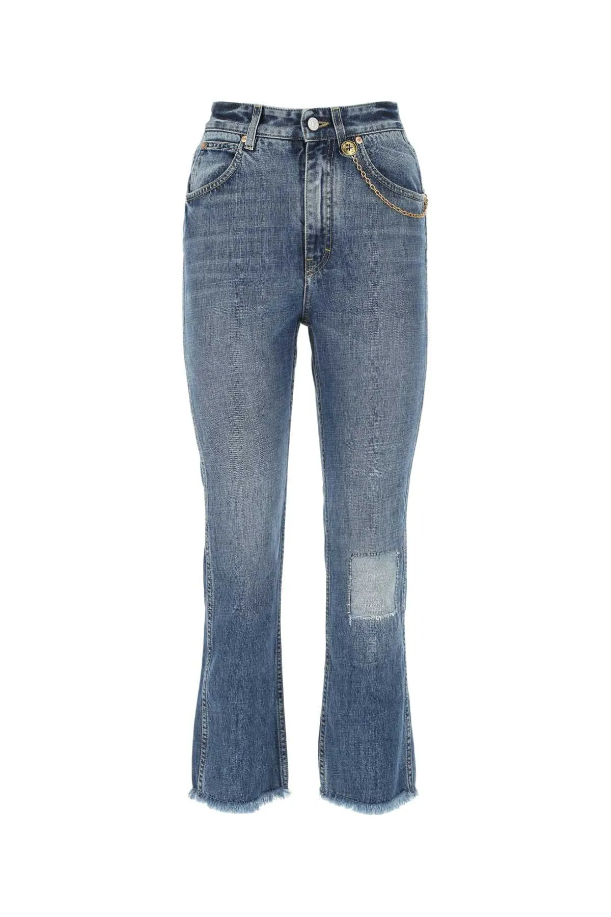 Givenchy Chain Detail Cropped Jeans