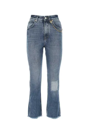 Givenchy Chain Detail Cropped Jeans