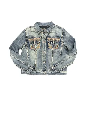 Grace Cactus Embroidered Women's Denim Jacket TE61880