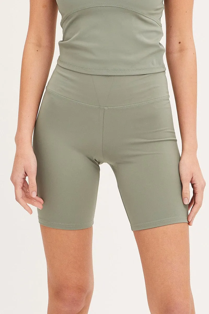 Green Basix Shorts Biker