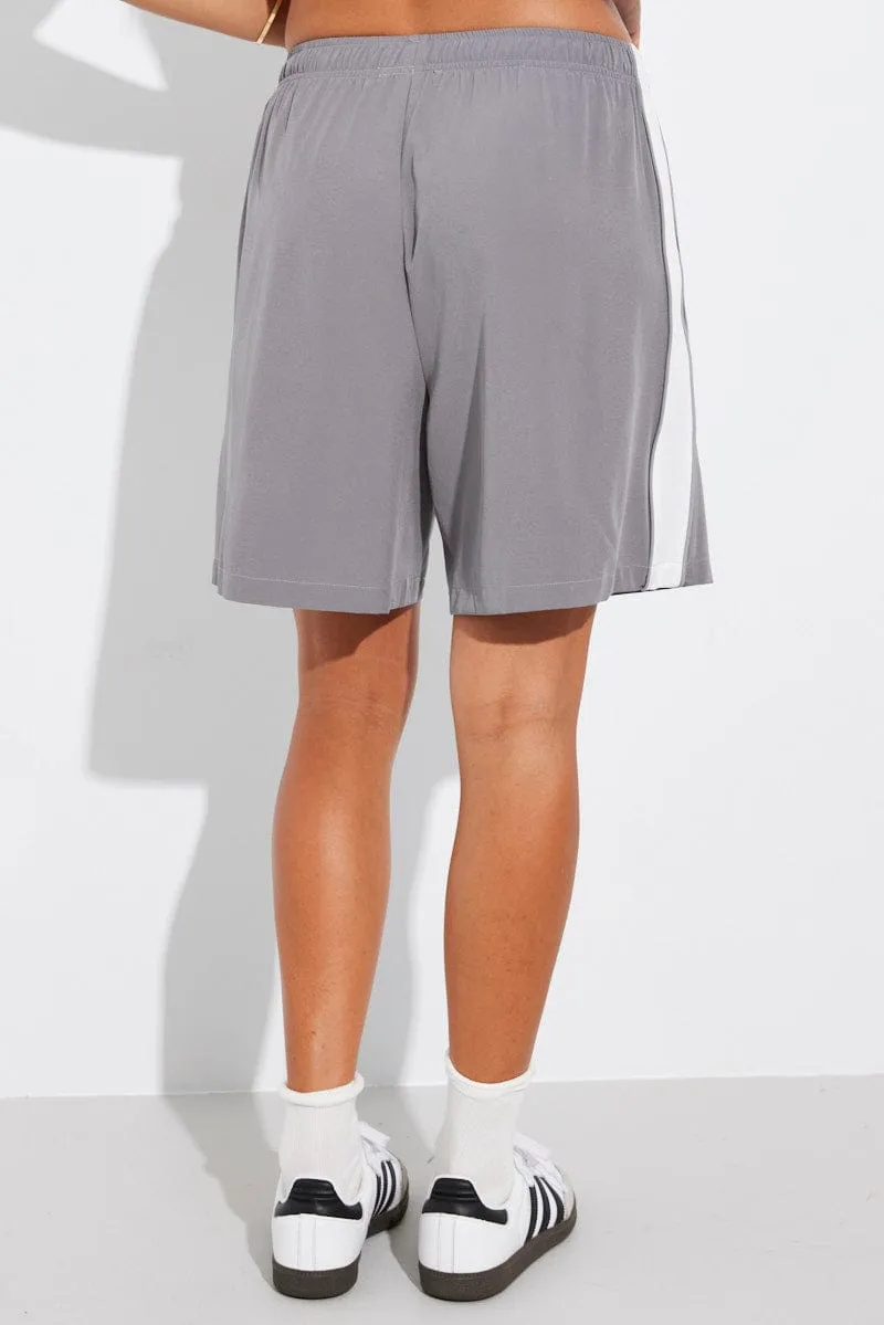 Grey Baggy Basketball Shorts