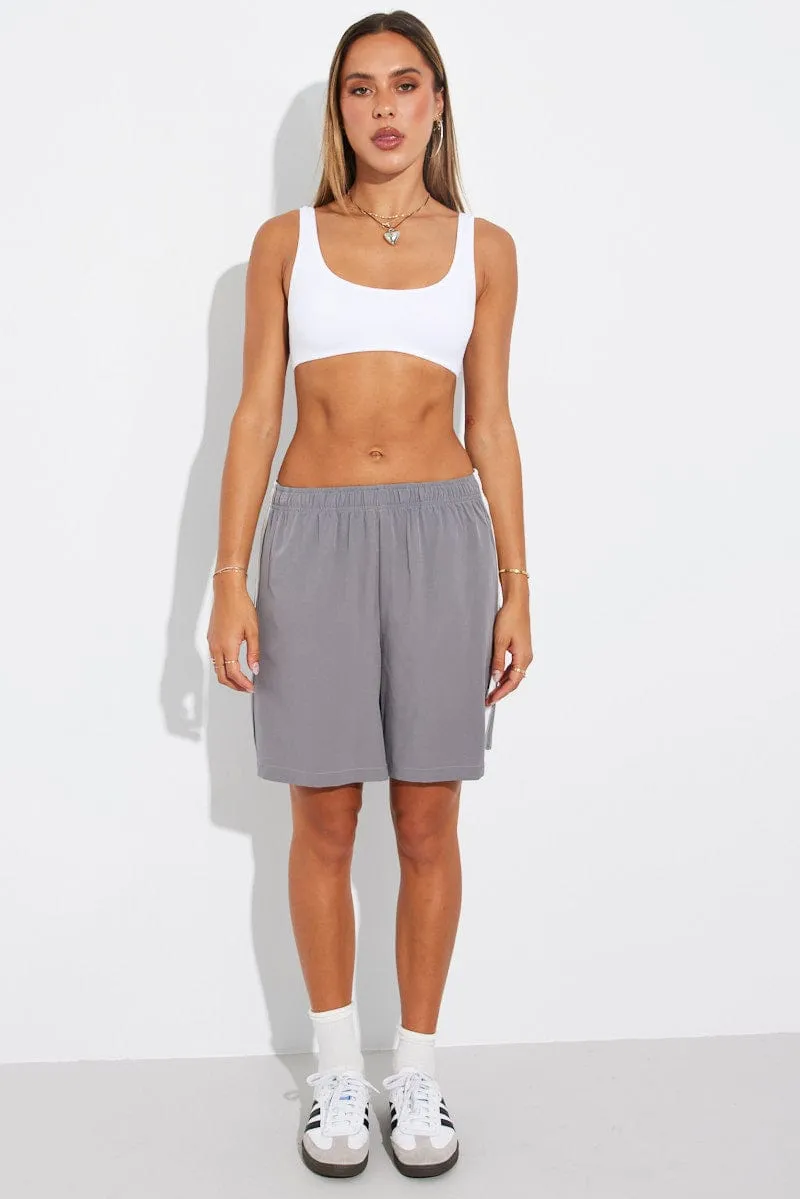 Grey Baggy Basketball Shorts