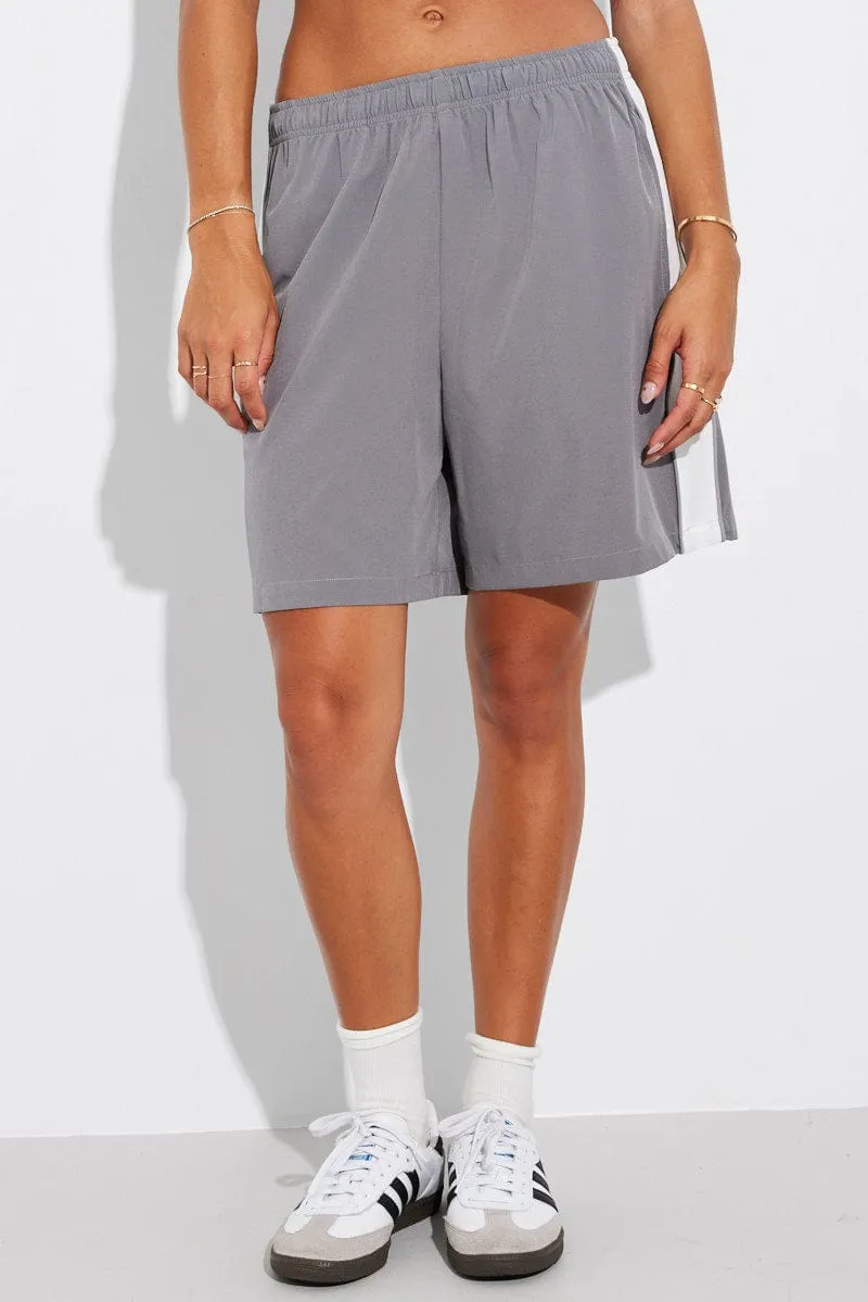 Grey Baggy Basketball Shorts
