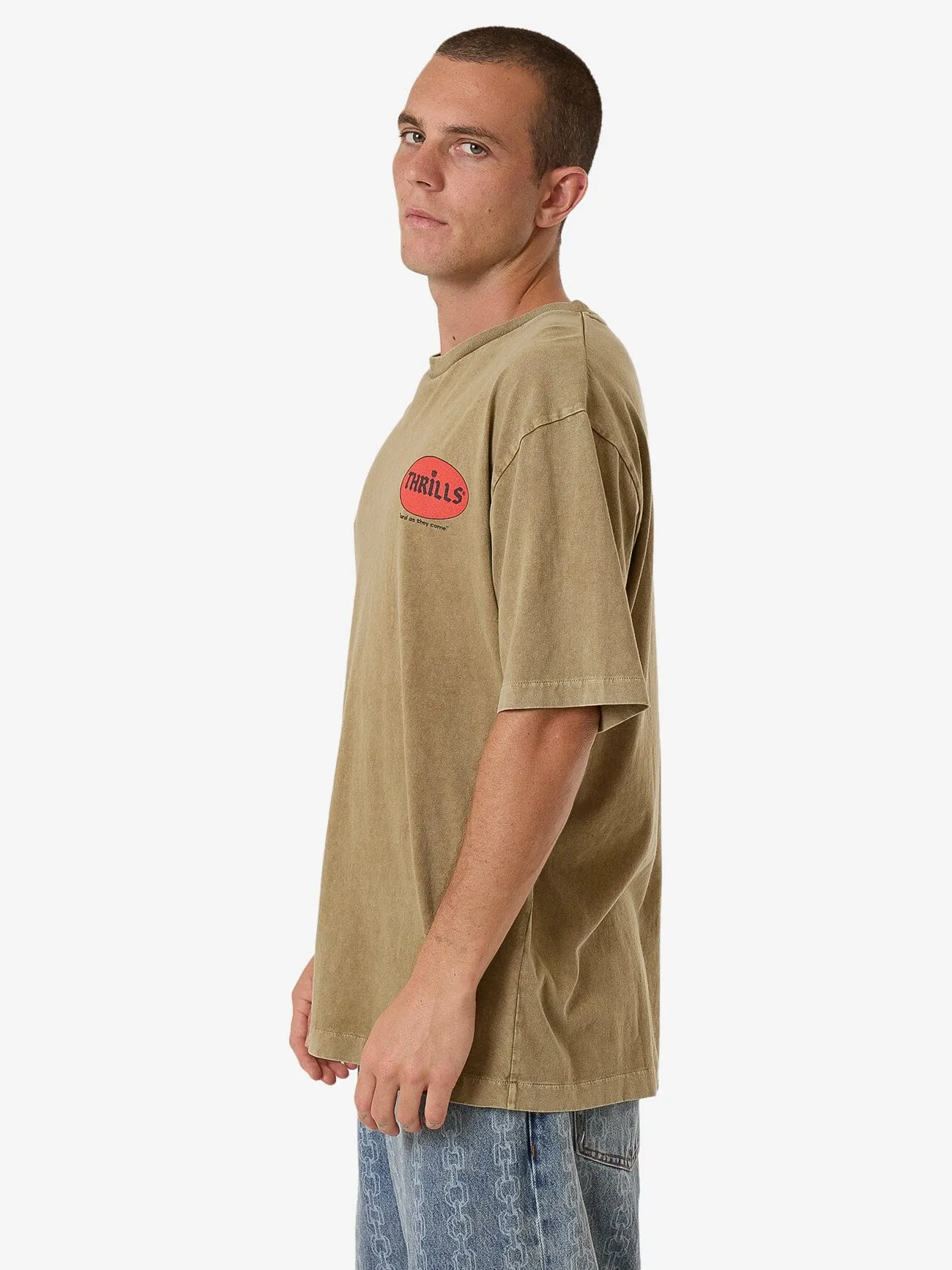 Hard As They Come Oversize Fit Tee - Breen