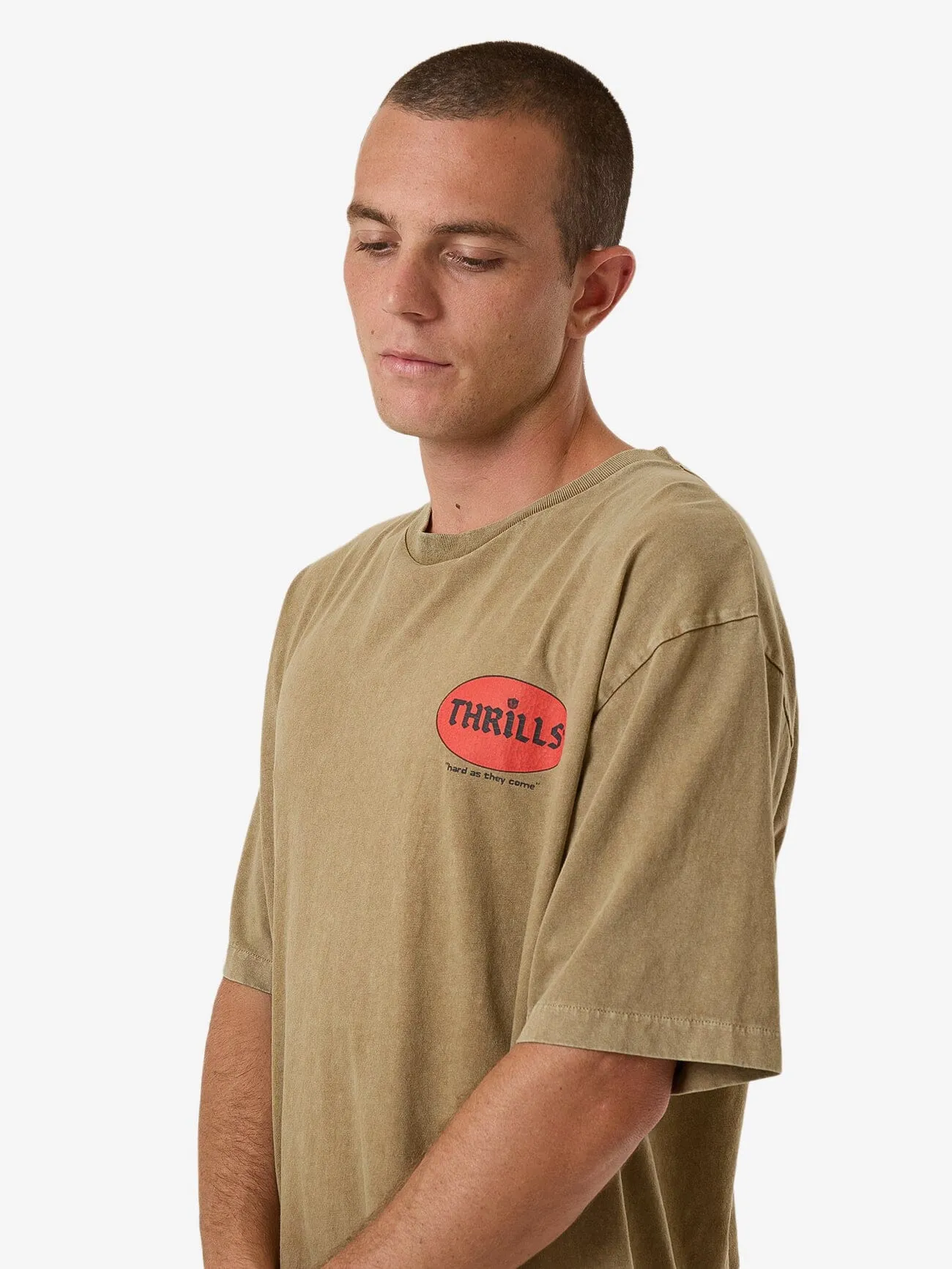 Hard As They Come Oversize Fit Tee - Breen