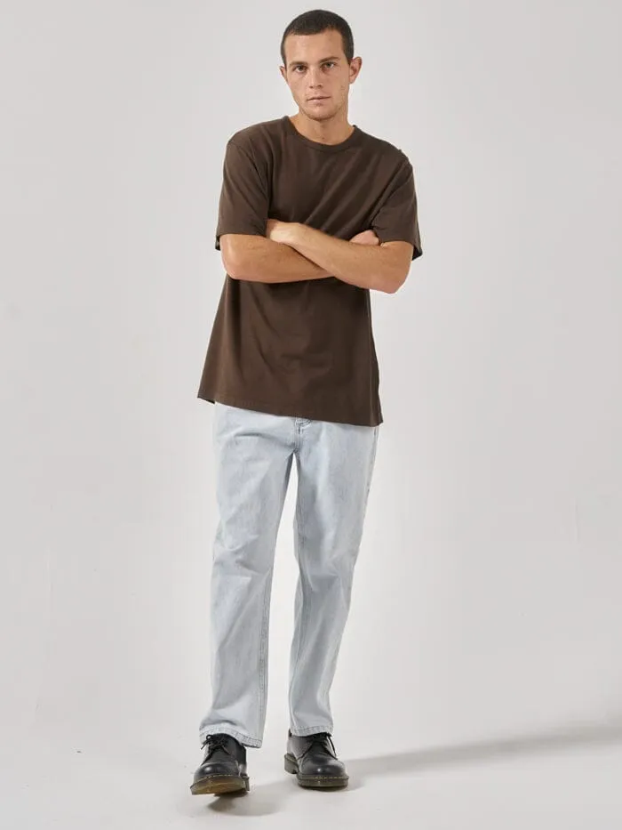 Hemp Thrills Embro Lightweight Merch Fit Tee - Postal Brown