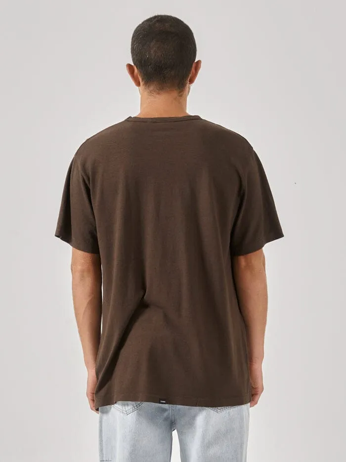 Hemp Thrills Embro Lightweight Merch Fit Tee - Postal Brown