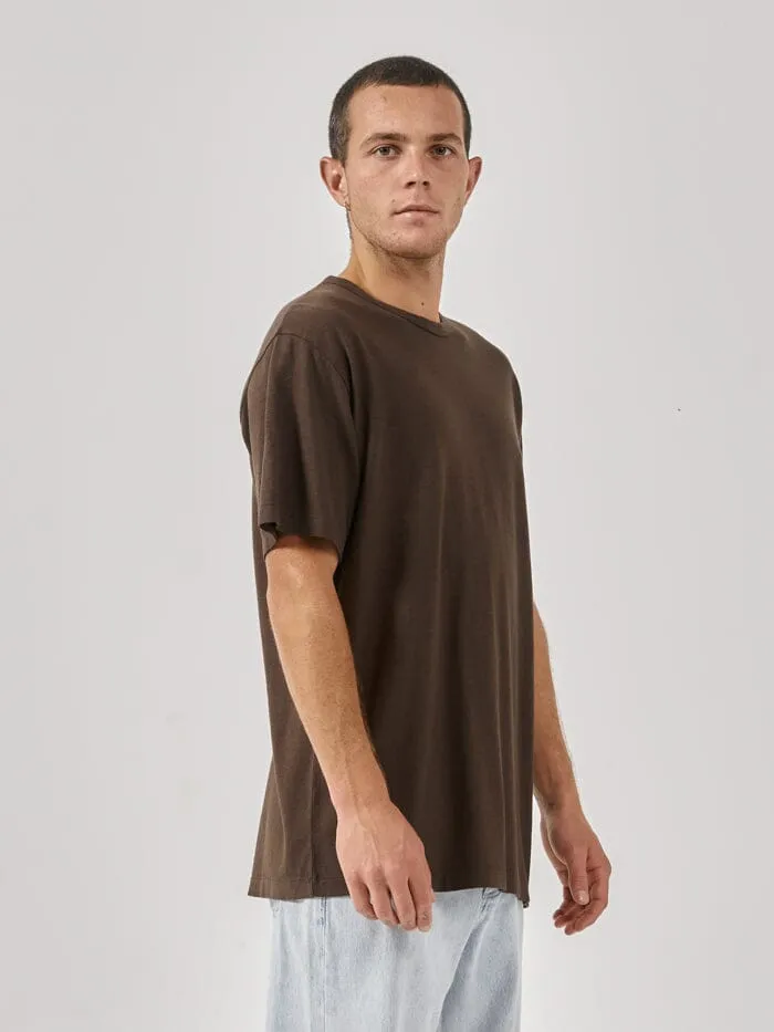 Hemp Thrills Embro Lightweight Merch Fit Tee - Postal Brown
