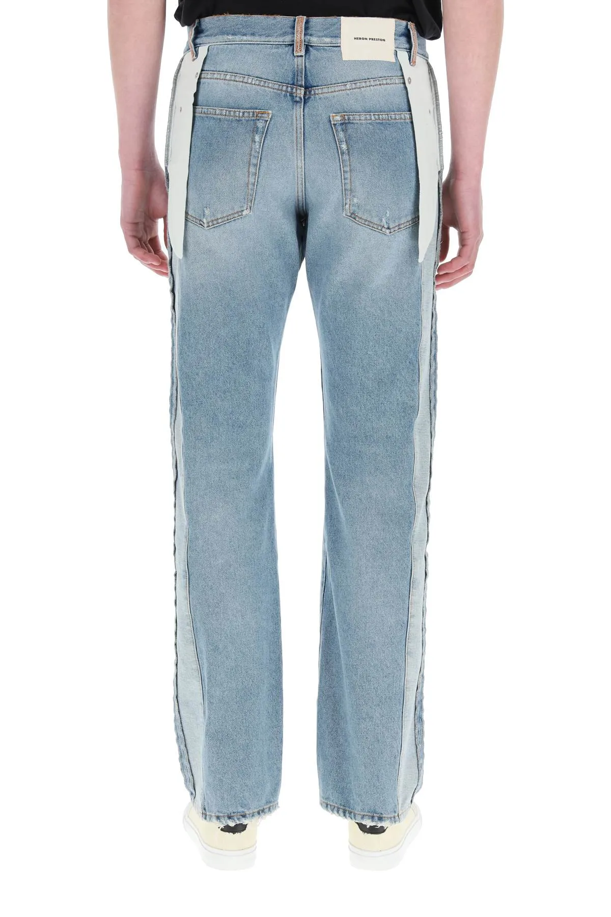 Heron Preston Faded-Effect Panelled Jeans