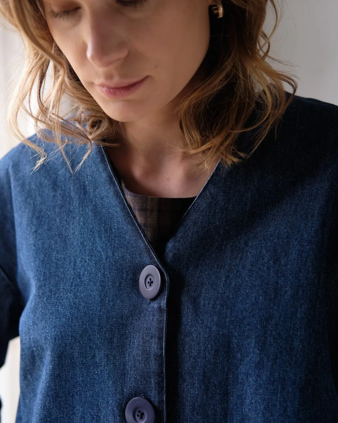 Irma Women's Relaxed Cotton Blouse | Denim