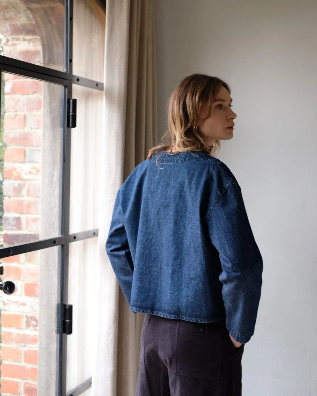 Irma Women's Relaxed Cotton Blouse | Denim
